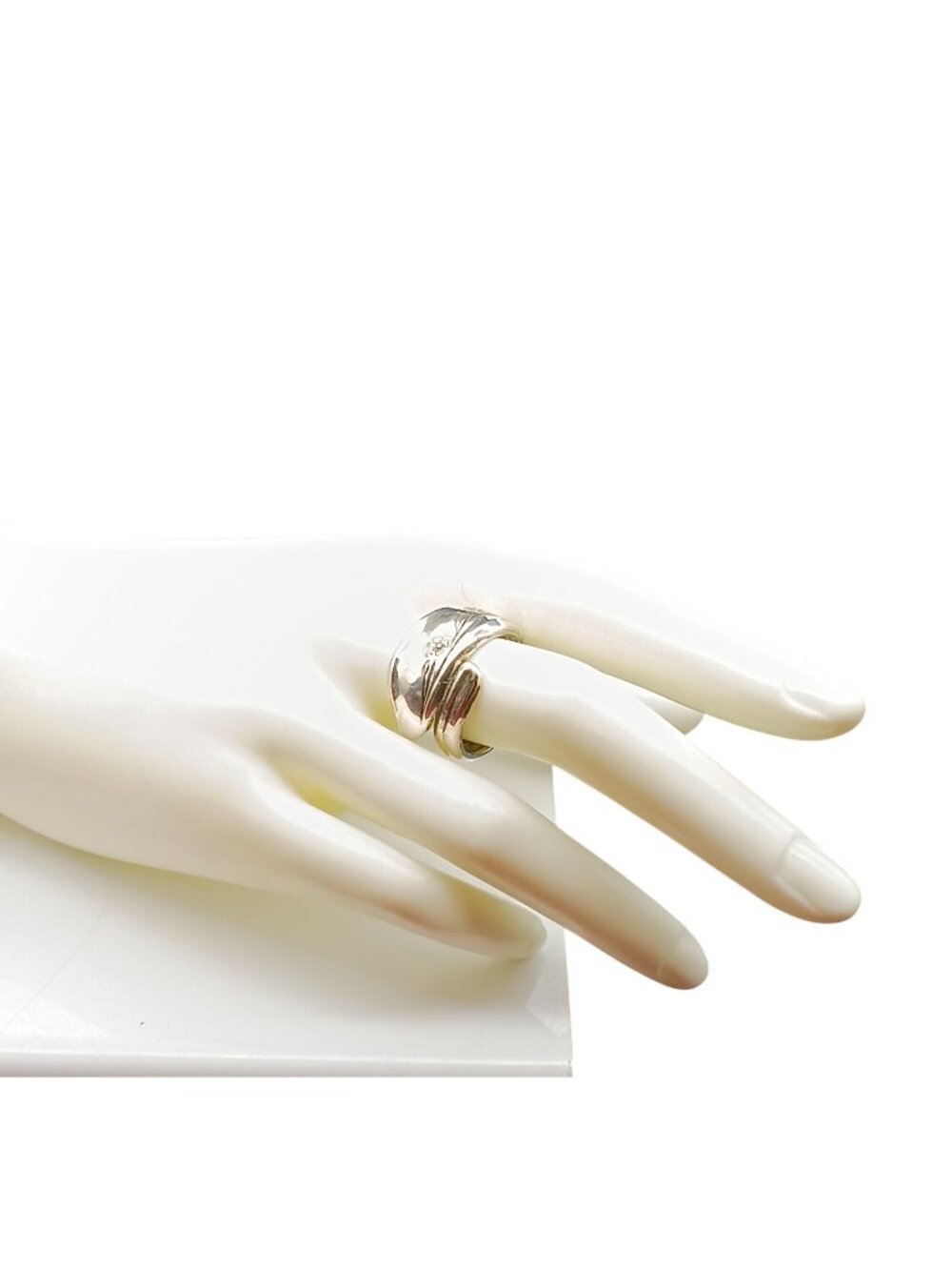 Vintage Springtime Spoon Ring Floral Design Size 8 Rogers Bros Silver Plate Wrap